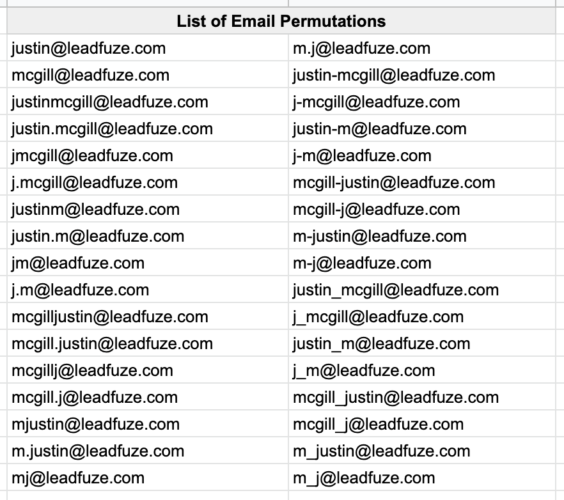 business email address examples